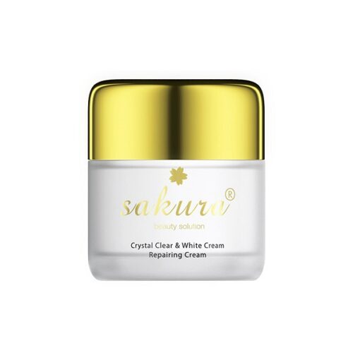 Sakura Crystal Clear White & Repairing Cream, kem dưỡng ban đêm