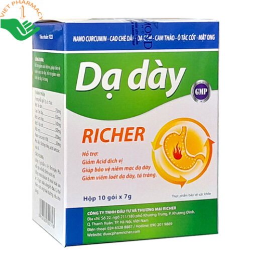 Dạ Dày Richer hỗ trợ giảm viêm loét dạ dày, tá tràng