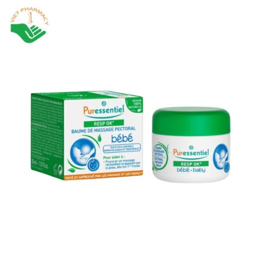 Sáp massage làm ấm vùng ngực Puressentiel Respiratory