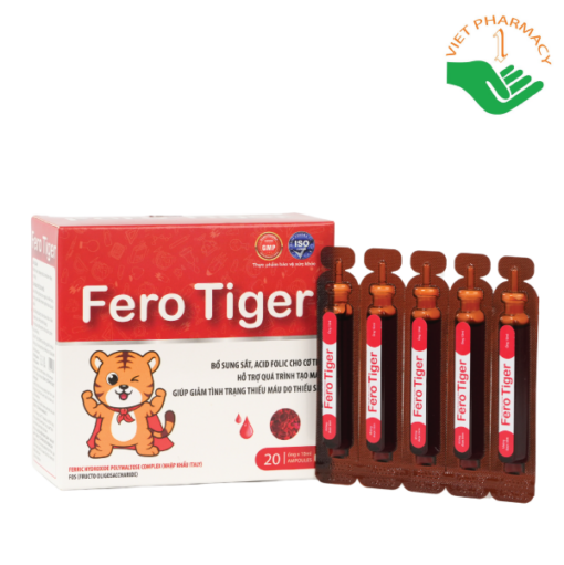 Sắt Hổ Fero Tiger Pharmalink OTC (Hộp 20 ống x 10ml)