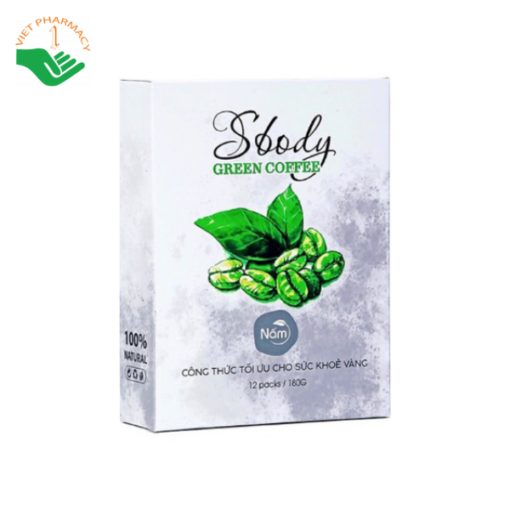 Thuốc giảm cân Nấm Sbody Green Coffee (Hộp 12 gói 180g)