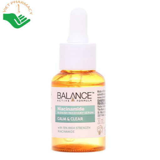 Serum ngừa mụn mờ thâm Balance Niacinamide Calm & Clear