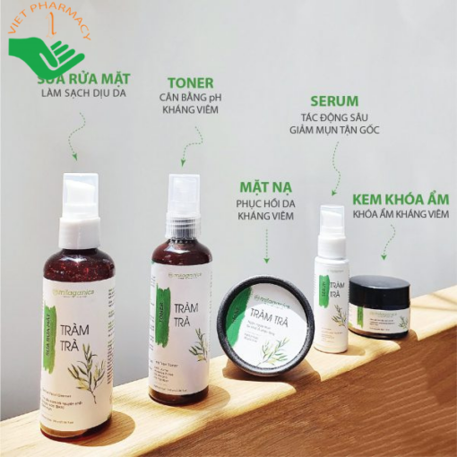 Serum Tràm trà giảm mụn, mờ thâm Milaganics