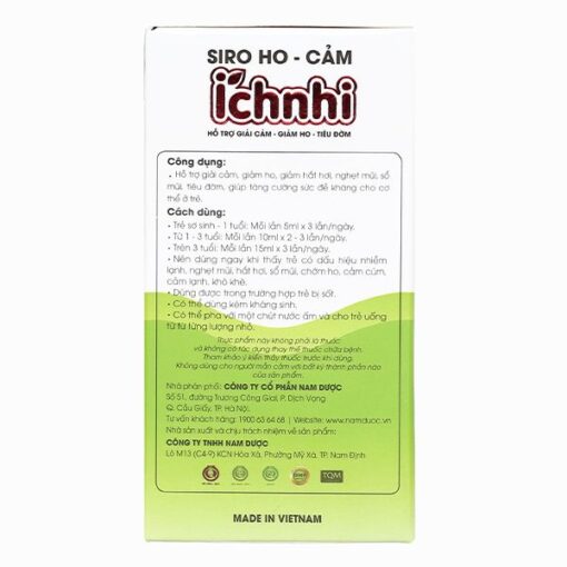 Siro ho cảm Ích Nhi (Gói 5ml)