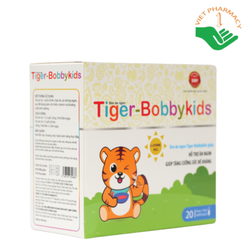 Siro ăn ngon Hổ Tiger Bobbykids Pharmalink OTC (Hộp 20 ống x 10ml)