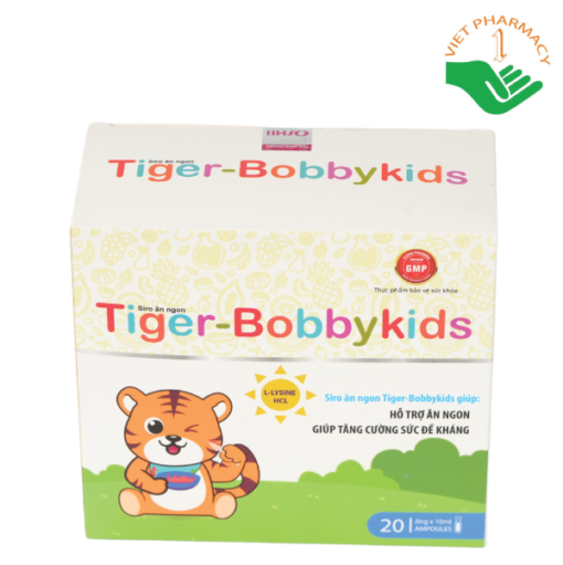 Siro ăn ngon Hổ Tiger Bobbykids Pharmalink OTC (Hộp 20 ống x 10ml)