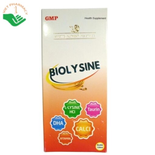 Siro Biolysine hỗ trợ tăng cường đề kháng cho trẻ