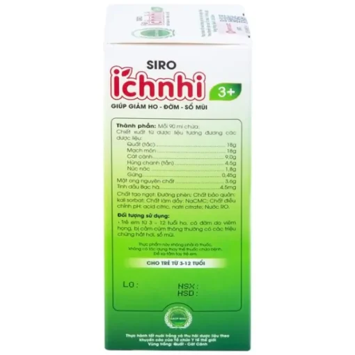 Siro Ích Nhi 3+ hỗ trợ bổ phế cho trẻ