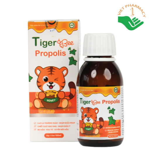 Siro ho Hổ TigerBee Propolis Pharmalink OTC (Hộp 1 chai 100ml)