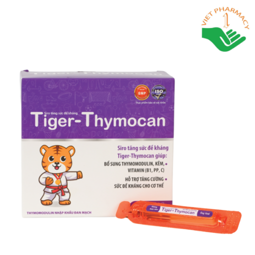 Siro tăng sức đề kháng Hổ Tiger Thymocan Pharmalink OTC (Hộp 20 ống x 10ml)