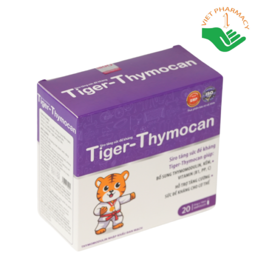 Siro tăng sức đề kháng Hổ Tiger Thymocan Pharmalink OTC (Hộp 20 ống x 10ml)