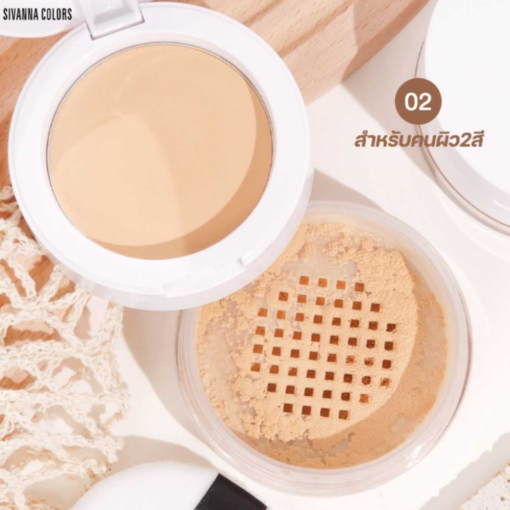 Phấn phủ Sivanna Skin Nuder Translucents Loose Powder - giúp kiềm dầu 2 trong 1