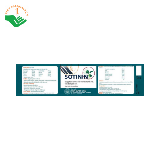 Sotinin - Điều trị sỏi đường tiết niệu