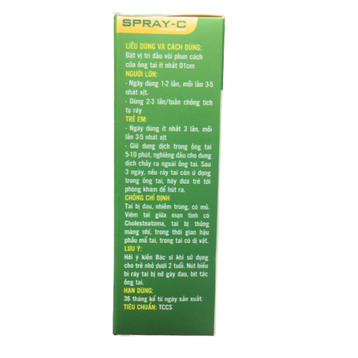 Vệ sinh tai Mepharco Spray-C Nano Bạc