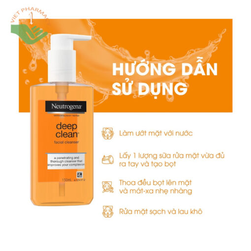 Sữa rửa mặt làm sạch sâu Neutrogena Deep Clean Facial Cleanser