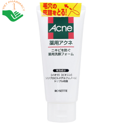 Sữa rửa mặt tạo bọt Rosette Acne Face Wash