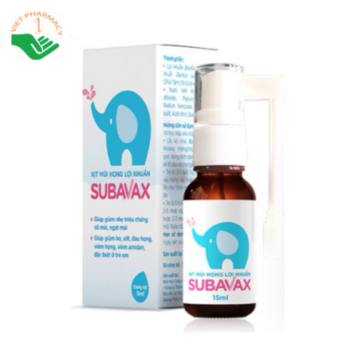 Xịt mũi họng lợi khuẩn Subavax 15ml