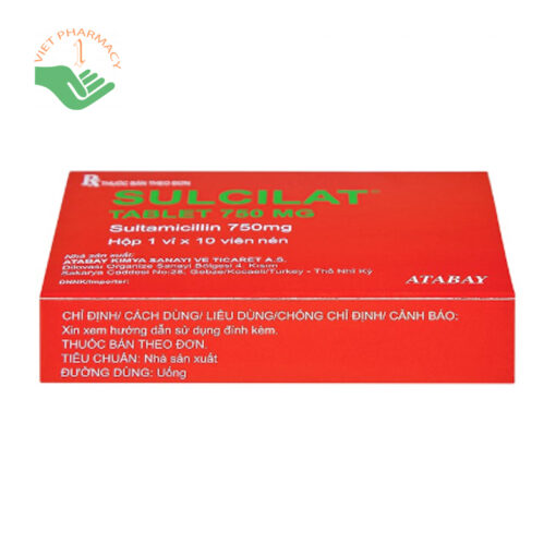 Sulcilat 750mg - Thuốc kháng sinh điều trị nhiễm trùng