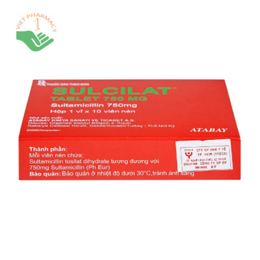 Sulcilat 750mg - Thuốc kháng sinh điều trị nhiễm trùng