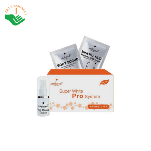 Kem tắm trắng Sakura Super White Pro System