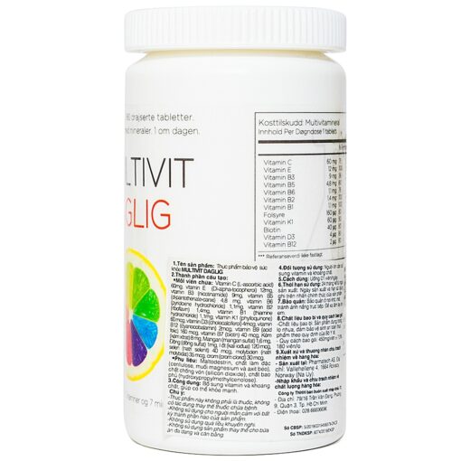 Viên uống Multivit Daglig Pharmatech bổ sung vitamin và khoáng chất