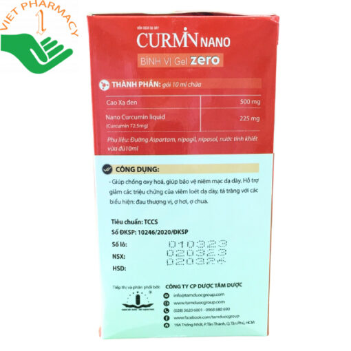 Hỗn dịch dạ dày Curmin Nano Bình Vị Gel Zero