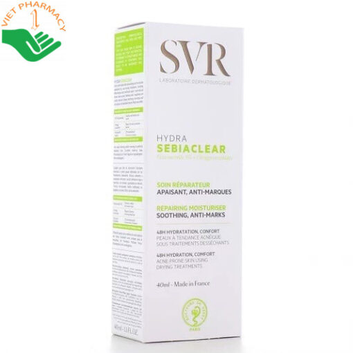 Kem dưỡng ẩm SVR Sebiaclear Hydra cho da dầu mụn 40ml