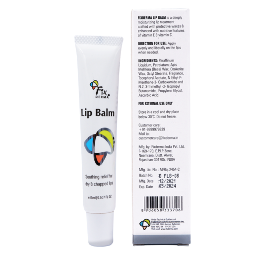 Son dưỡng môi Lip balm Fixderma 15ml giúp giữ ẩm, chống khô nứt môi