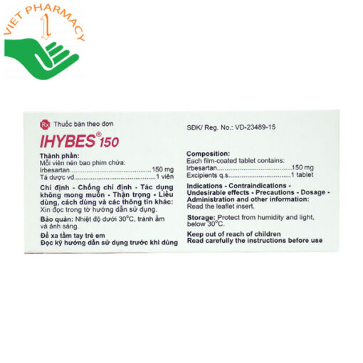 Thuốc Ihybes 150mg Agimexpharm hỗ trợ điều trị cao huyết áp