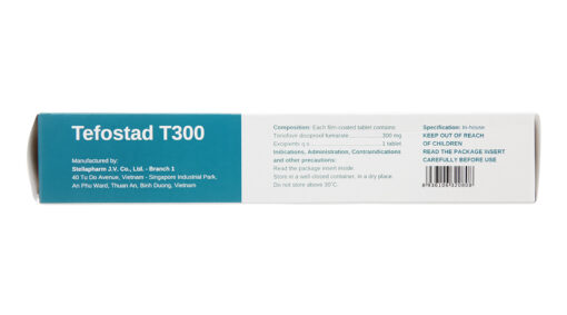 Thuốc Tefostad T300 phòng và trị nhiễm HIV-1, viêm gan B