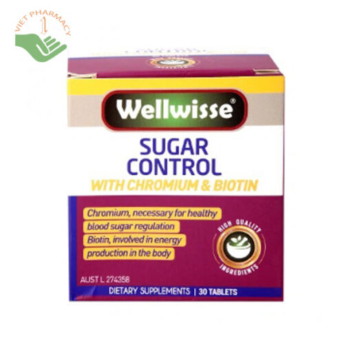 Cân bằng tiểu đường Wellwisse Sugar Control With Chromium & Biotin