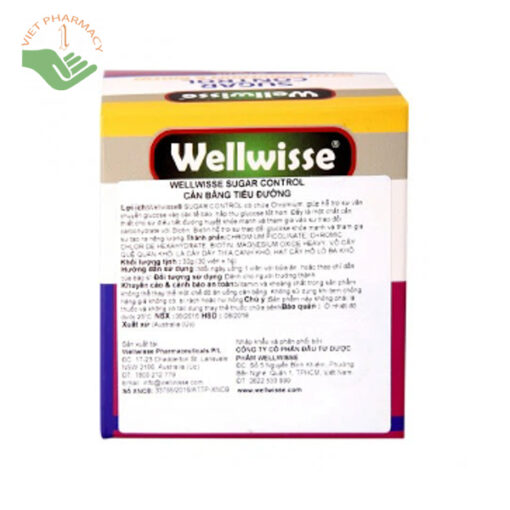 Cân bằng tiểu đường Wellwisse Sugar Control With Chromium & Biotin