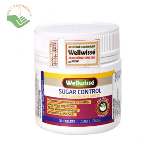 Cân bằng tiểu đường Wellwisse Sugar Control With Chromium & Biotin