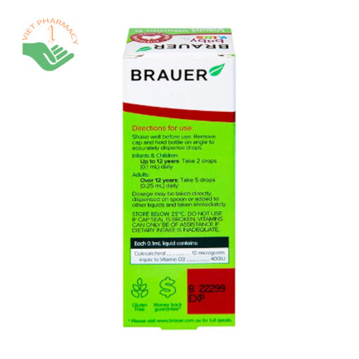 Thực phẩm bảo vệ sức khỏe Brauer Baby & Kids Liquid Zinc