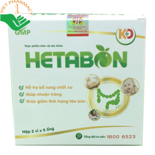 Hetabon bổ sung chất xơ, nhuận tràng, chống táo bón