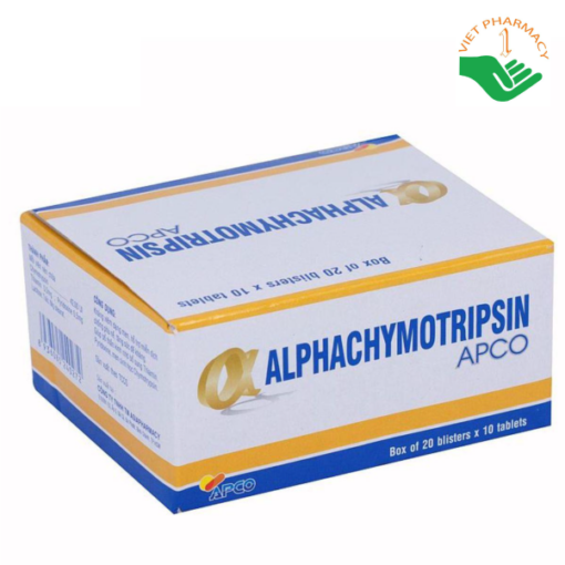 Thuốc kháng viêm APCO Alphachylin (Hộp 20 vỉ x 10 viên)