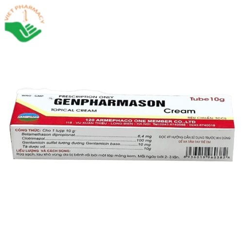 Thuốc bôi Genpharmason 10g điều trị bệnh ngoài da