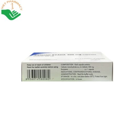 Thuốc Cefaclor Stada 500mg (Hộp 2 vỉ x 10 viên)