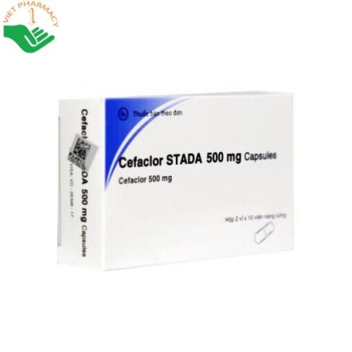 Thuốc Cefaclor Stada 500mg (Hộp 2 vỉ x 10 viên)