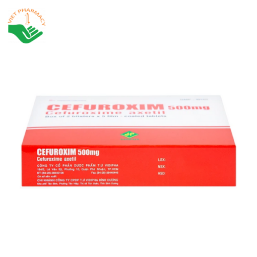 Thuốc điều trị nhiễm khuẩn Cefuroxim 500mg