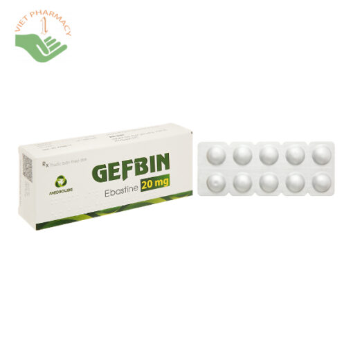 Thuốc trị viêm mũi dị ứng Gefbin Ebastine 20mg