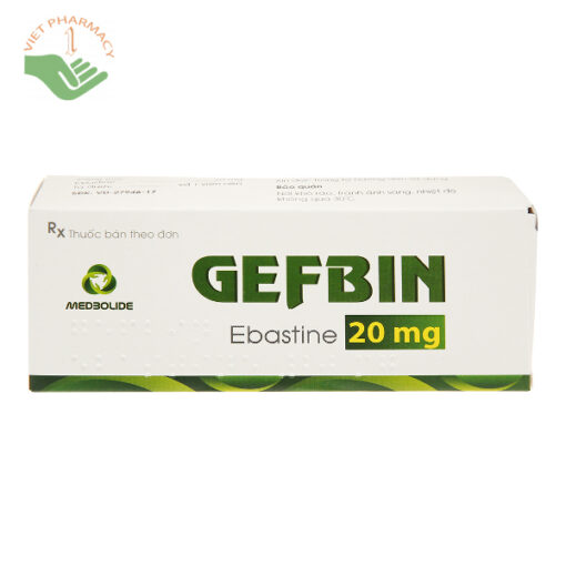 Thuốc trị viêm mũi dị ứng Gefbin Ebastine 20mg