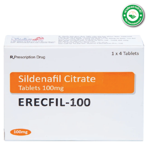 Thuốc cường dương ERECFIL-100 (Sildenafil Citrate 100mg)