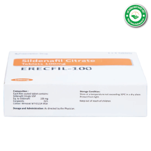 Thuốc cường dương ERECFIL-100 (Sildenafil Citrate 100mg)