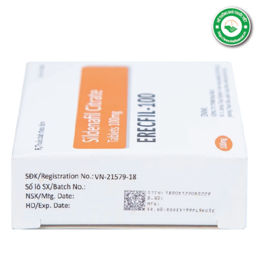 Thuốc cường dương ERECFIL-100 (Sildenafil Citrate 100mg)