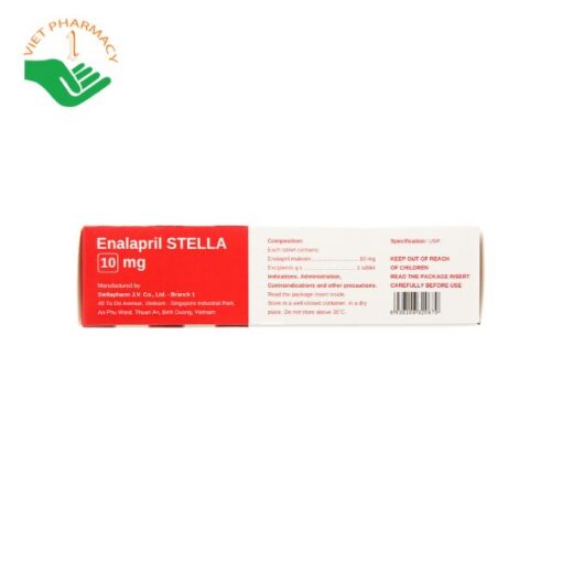 Thuốc điều trị suy tim sung huyết Enalapril Stella 10mg