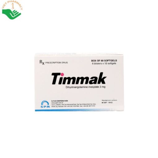 Thuốc hạ huyết áp thế đứng Timmak 3mg