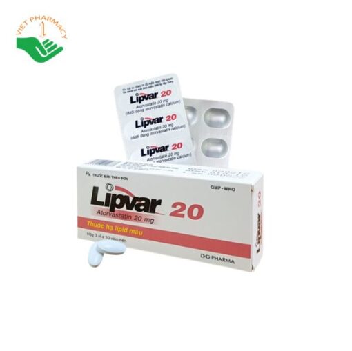 Thuốc hạ lipid máu Lipvar 20