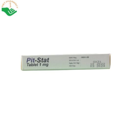 Thuốc hạ cholesterol máu Pit-Stat 1mg Amvipharm (Hộp 1 vỉ x 10 viên)