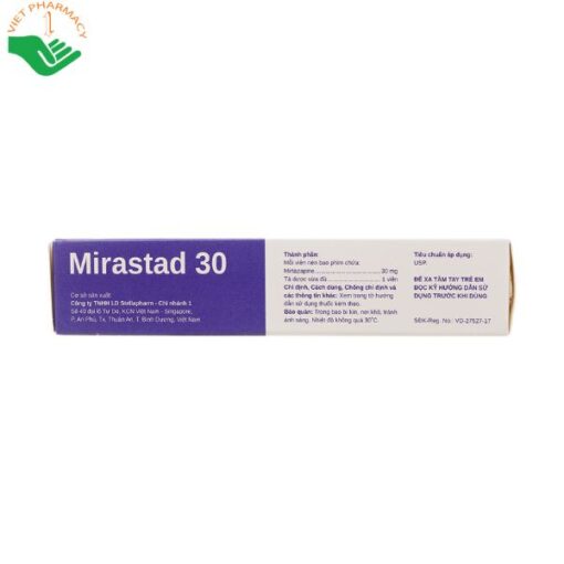 Thuốc Mirastad 30mg - điều trị trầm cảm